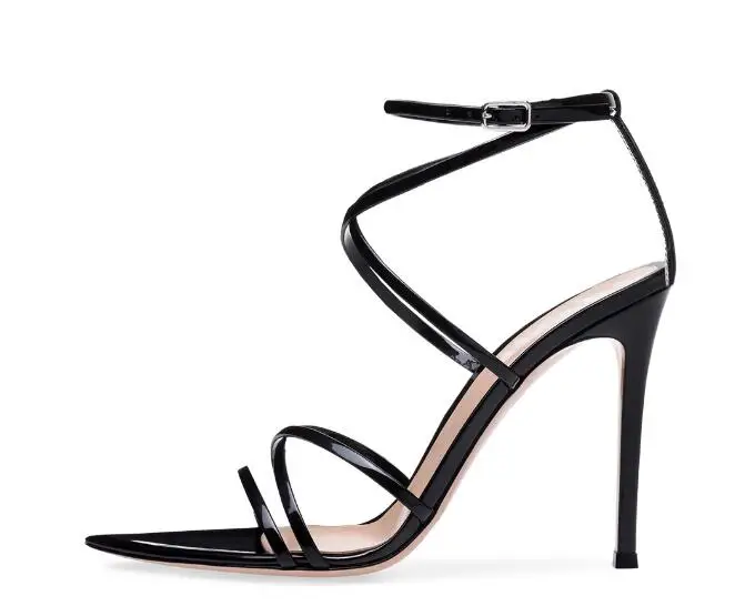 Carpaton 2018 Summer Popular ladies silver black color cross-tied open toe thin high heels pointed sandals dinner shoes
Carpaton 2018 Summer Popular ladies silver black color cross-tied open toe thin high heels pointed sandals dinner shoes