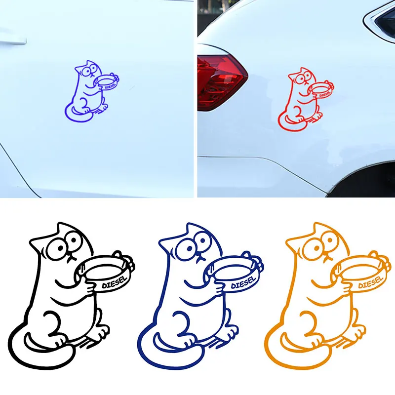 Hungry Simon's Cat Bowl Diesel Decal Gas Fuel Tank Cap Cover Vinyl Sticker for BMW Audi Honda Toyota Nissan Jeep Car Decorations
Hungry Simon's Cat Bowl Diesel Decal Gas Fuel Tank Cap Cover Vinyl Sticker for BMW Audi Honda Toyota Nissan Jeep Car Decorations