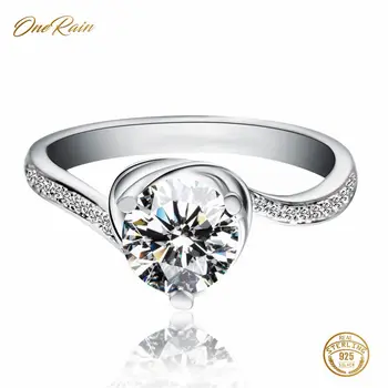 OneRain Classic 100% 925 Sterling Silver Round White Topaz Diamonds Wedding Engagement Party For Women Ring Jewelry Wholesale 
OneRain Classic 100% 925 Sterling Silver Round White Topaz Diamonds Wedding Engagement Party For Women Ring Jewelry Wholesale