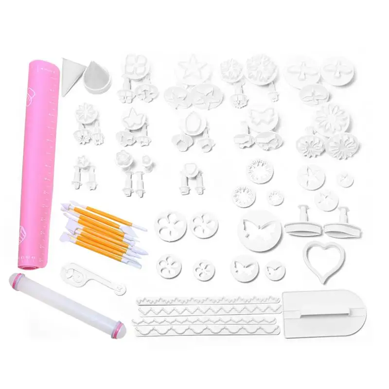 71pcs DIY Fondant Cake Carving Tools Set Sugar Craft Cutter Cookies Spring Plunger Embossed Mold Set Patterns Flower Pens
71pcs DIY Fondant Cake Carving Tools Set Sugar Craft Cutter Cookies Spring Plunger Embossed Mold Set Patterns Flower Pens