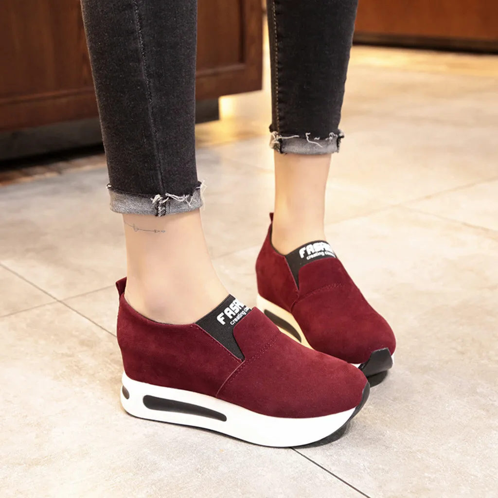 Women Fashion Casual Flock Slip-On Thick Platform Sport Sneakers Wedges Shoes light weight running shoes for zapatos mujer #3
Women Fashion Casual Flock Slip-On Thick Platform Sport Sneakers Wedges Shoes light weight running shoes for zapatos mujer #3