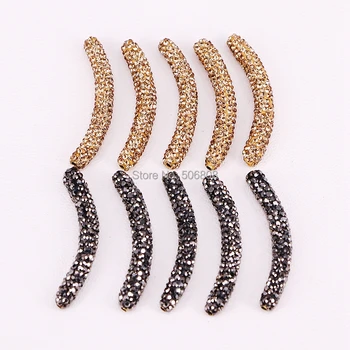 10PCS ZYZ294-9708 Long Tube Beads Pave Crystal Rhinestone Curved Bar connector mixed color
10PCS ZYZ294-9708 Long Tube Beads Pave Crystal Rhinestone Curved Bar connector mixed color