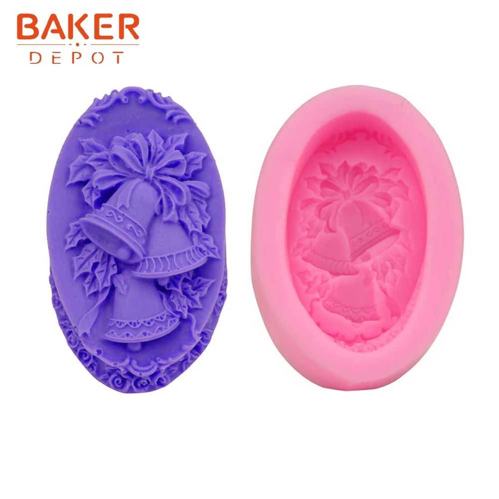 BAKER DEPOT Chiristmas Bell Silicone fondant mold soap candle tool cake decoration form jelly pudding ice cube candy pastry mold
BAKER DEPOT Chiristmas Bell Silicone fondant mold soap candle tool cake decoration form jelly pudding ice cube candy pastry mold