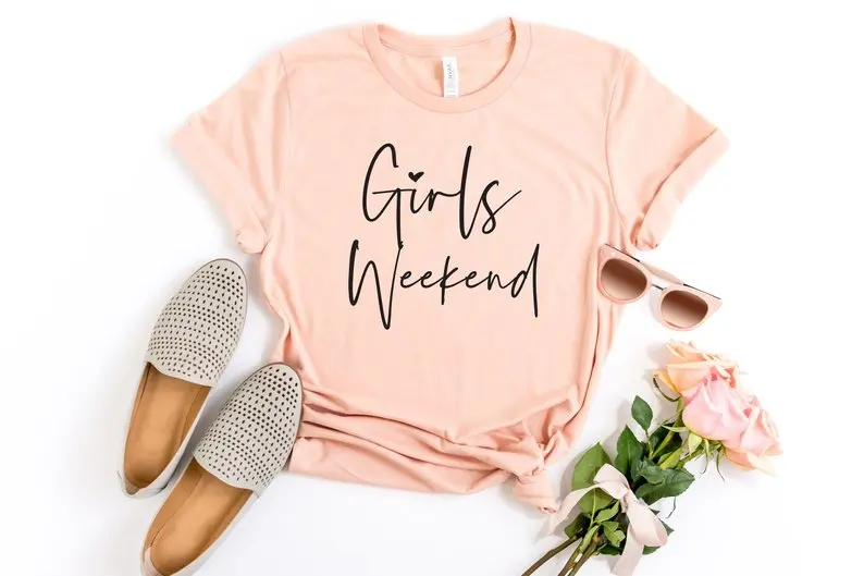 PADDY DESIGN Girls Weekend T-shirt Brunch Girls Trip Women Top For Ladies Short Sleeve Female Tops Letter Print Tshirt Plus Size
PADDY DESIGN Girls Weekend T-shirt Brunch Girls Trip Women Top For Ladies Short Sleeve Female Tops Letter Print Tshirt Plus Size