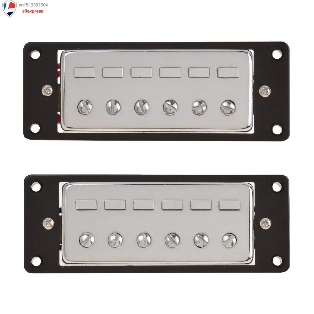 Electric Guitar Pickup Mini Humbucker Pickups Bridge & Neck Set for 6 strings Electric Guitar Chrome
Electric Guitar Pickup Mini Humbucker Pickups Bridge & Neck Set for 6 strings Electric Guitar Chrome