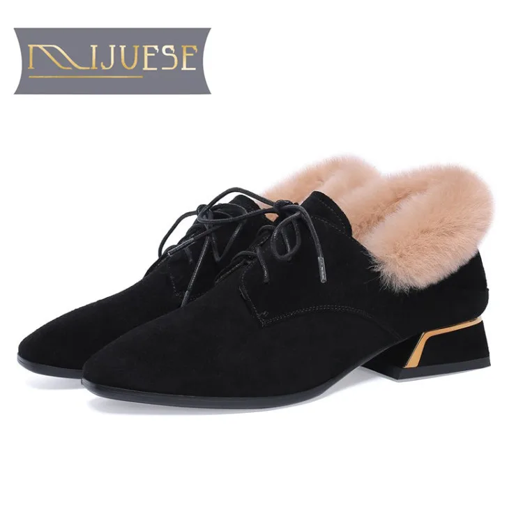 MLJUESE 2019 women snow boots Kid Suede +rabbit hair Rome style pointed toe winter warm plush boots women ankle boots size 42
MLJUESE 2019 women snow boots Kid Suede +rabbit hair Rome style pointed toe winter warm plush boots women ankle boots size 42