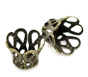 Alloy Beads Caps Flower Antique Bronze(Fits 8mm-9mm Beads)Flower Hollow Pattern 9mm(3/8")x 7mm(2/8"),75 PCs new 
Alloy Beads Caps Flower Antique Bronze(Fits 8mm-9mm Beads)Flower Hollow Pattern 9mm(3/8")x 7mm(2/8"),75 PCs new