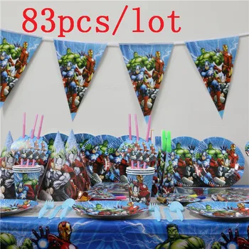 Avengers 83Pcs/lot Kids Birthday Party Wedding Hanging Banners Decoration Family Party Paper Cup Plate Napkin Tablecloth Supply
Avengers 83Pcs/lot Kids Birthday Party Wedding Hanging Banners Decoration Family Party Paper Cup Plate Napkin Tablecloth Supply