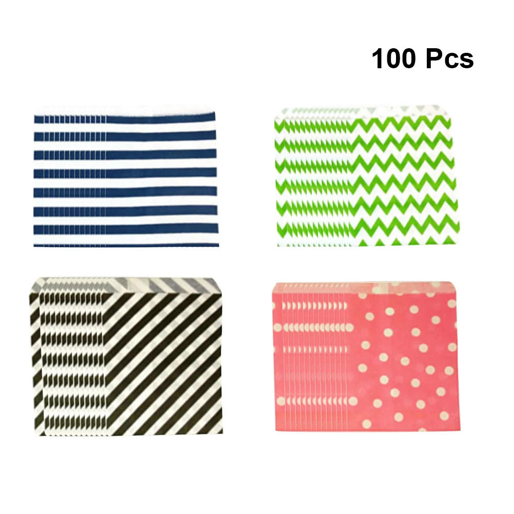 100Pcs Disposable Kraft Paper Candy Bags Striped Dots Patterned Buffet Gift Bag Party Favor For Wedding Banquet Birthday Party
100Pcs Disposable Kraft Paper Candy Bags Striped Dots Patterned Buffet Gift Bag Party Favor For Wedding Banquet Birthday Party