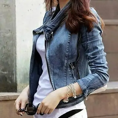 New fashion Women's Ladies casual Blu denim jacket short Coat plus size xl Free shipping
New fashion Women's Ladies casual Blu denim jacket short Coat plus size xl Free shipping