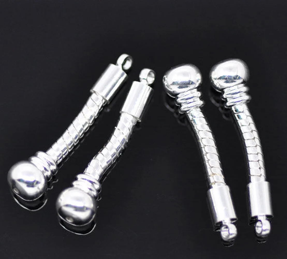 10Pcs Silver Plated Drop Earring Dangles Pendants Snake Chain Fit European Charm Beads DIY Jewelry Making Findings 30mm 50mm
10Pcs Silver Plated Drop Earring Dangles Pendants Snake Chain Fit European Charm Beads DIY Jewelry Making Findings 30mm 50mm