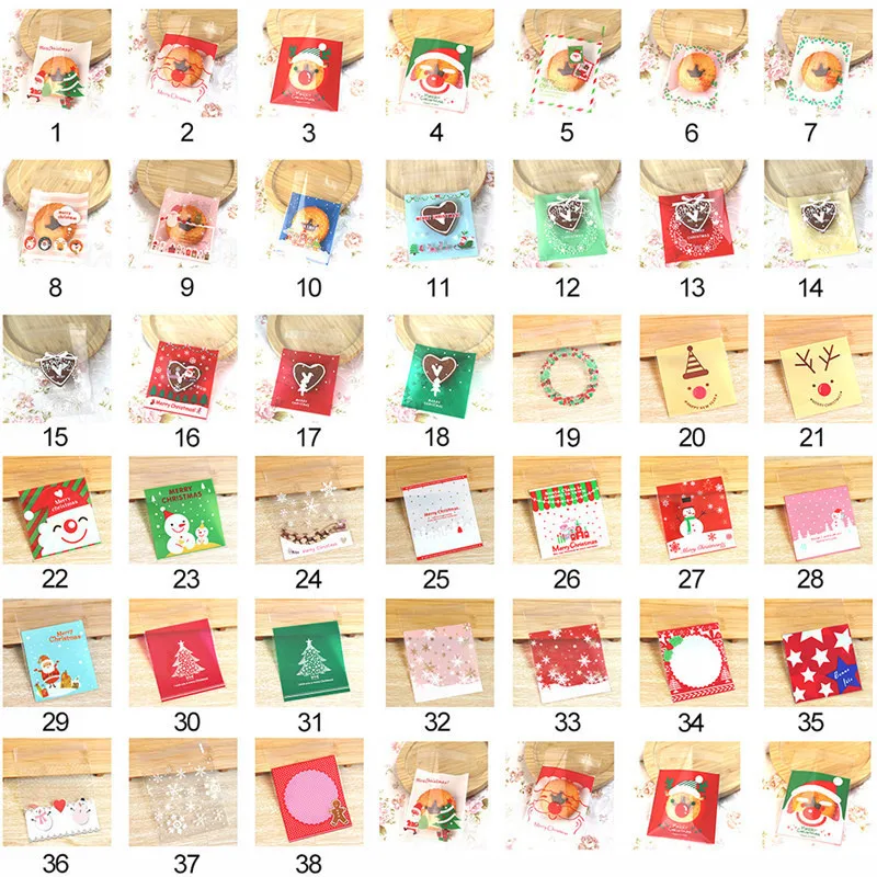 100PCS Bakery Package Christmas Style Self-sealed Biscuit Cookie Candy Bag 10 * 10 Christmas Candy Supplies Gift Present Bags
100PCS Bakery Package Christmas Style Self-sealed Biscuit Cookie Candy Bag 10 * 10 Christmas Candy Supplies Gift Present Bags