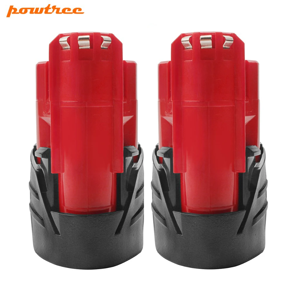 Powtree For Milwaukee 12V 2000mAh M12 Red Power tool Lithium Battery Replacement 48-11-2420 48-11-2401 M12 C12 BX C12 B
Powtree For Milwaukee 12V 2000mAh M12 Red Power tool Lithium Battery Replacement 48-11-2420 48-11-2401 M12 C12 BX C12 B