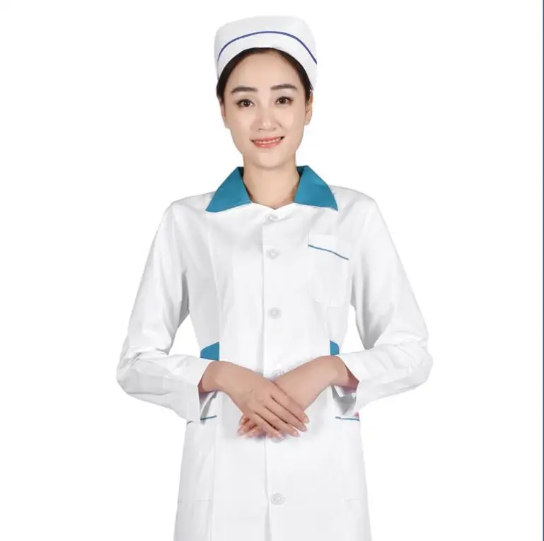 Nurses wear long sleeved autumn winter Pink Beauty Salon Custom pharmacy clinic white coat Hospital work clothes Doctor dressing
Nurses wear long sleeved autumn winter Pink Beauty Salon Custom pharmacy clinic white coat Hospital work clothes Doctor dressing