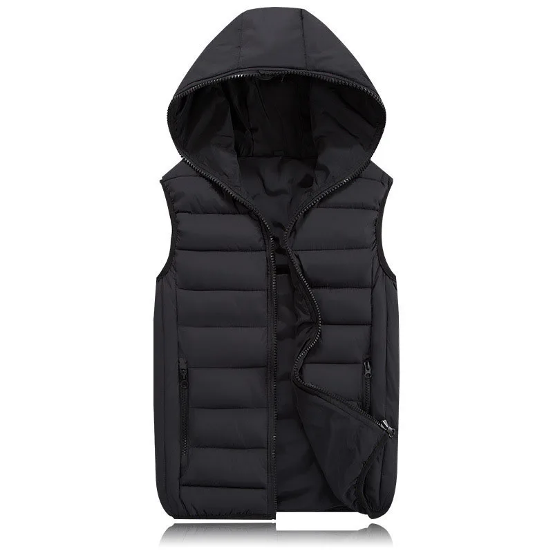 New Spring Autumn Sleeveless Jacket Hot Fashion Men's Winter Hooded Hooded Light Plus Size Mens Vests Working Proof Vest Y1
New Spring Autumn Sleeveless Jacket Hot Fashion Men's Winter Hooded Hooded Light Plus Size Mens Vests Working Proof Vest Y1
