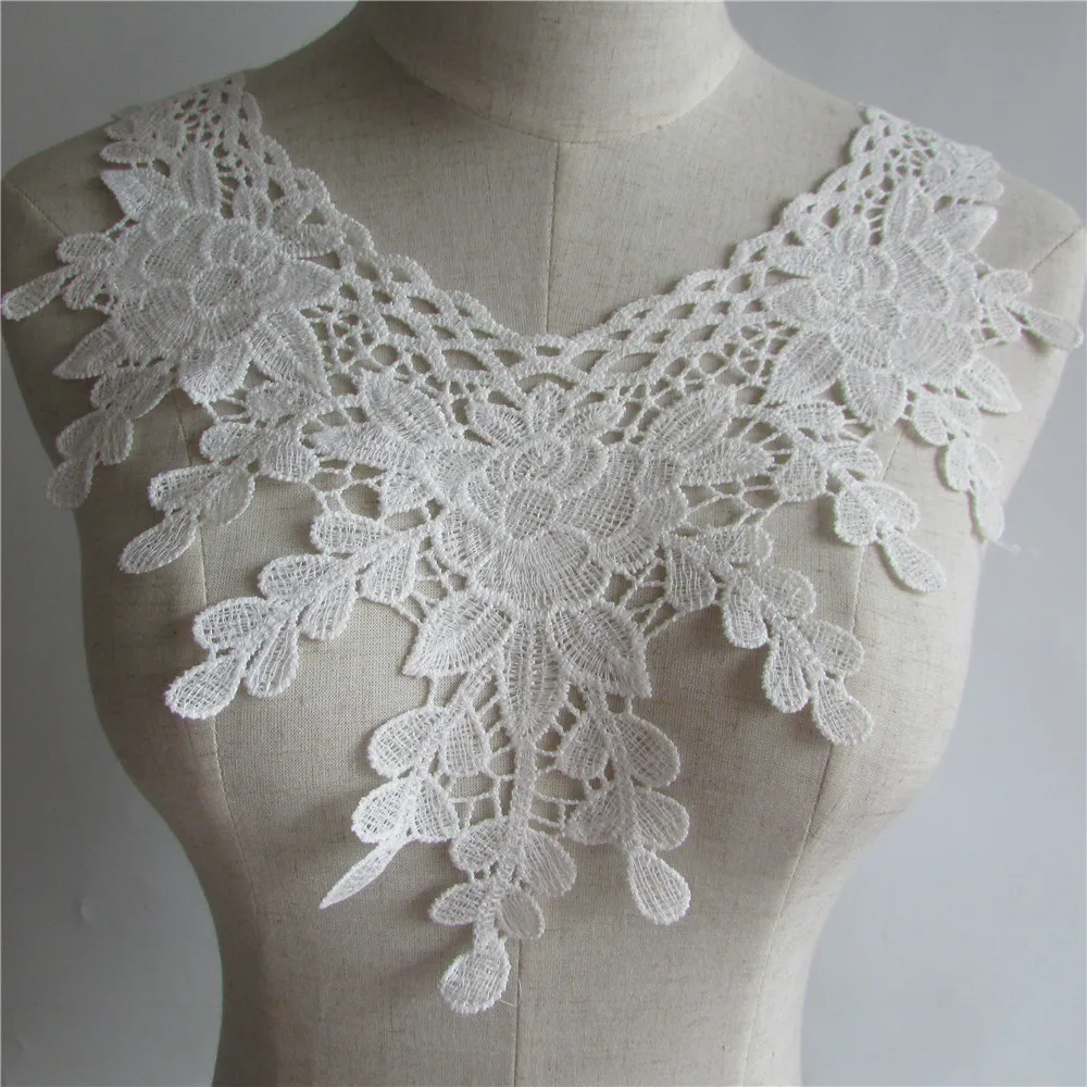 Luxury cotton Flower white Lace Collar 3D Fabric Trim ribbon DIY Embroidery dubai Applique Sewing wedding Neckline cloth decor
Luxury cotton Flower white Lace Collar 3D Fabric Trim ribbon DIY Embroidery dubai Applique Sewing wedding Neckline cloth decor