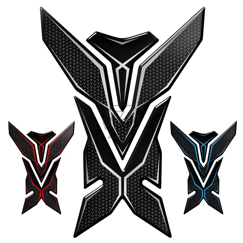 Motorbike stickers For Kawasaki Ninja Z900 Z 900 Tank Gas Fuel Oil Pad Protector Stickers Decals Fish Bone Motorcycle 2018 2019 Color : A