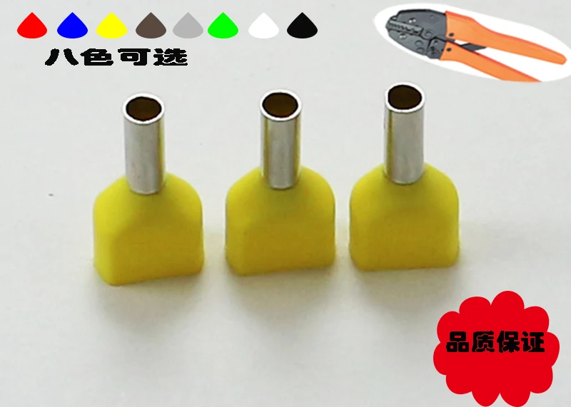 100pcs/lot TE1512 2X1.5mm2 Bootlace cooper Ferrules kit set Wire Copper Crimp Connector Insulated Cord Twin Pin End Terminal
100pcs/lot TE1512 2X1.5mm2 Bootlace cooper Ferrules kit set Wire Copper Crimp Connector Insulated Cord Twin Pin End Terminal