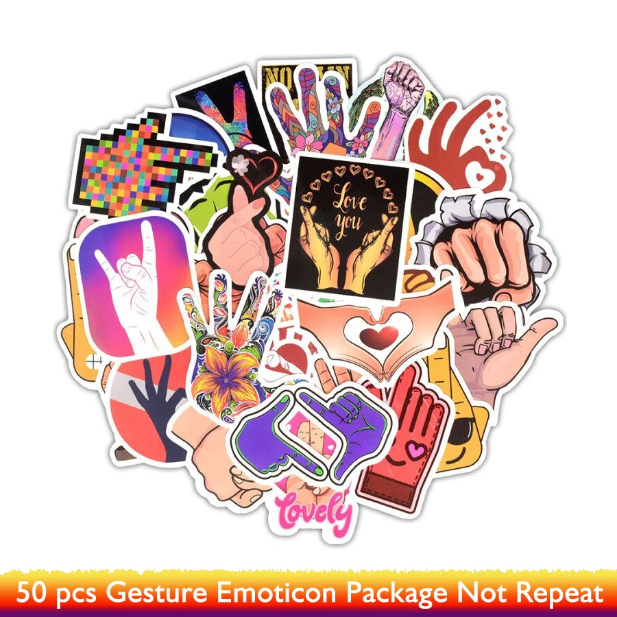 50Pcs Gesture Stickers Anime Emoticon Package Funny Gesture Icon Gifts for Children to Laptop Suitcase Guitar Fridge Bicycle Car
50Pcs Gesture Stickers Anime Emoticon Package Funny Gesture Icon Gifts for Children to Laptop Suitcase Guitar Fridge Bicycle Car