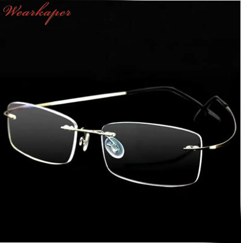 WEARKAPER Rimless Glasses Titanium alloy optical frame reading glasses Eyeglasses women stainless steel Readers glasses
WEARKAPER Rimless Glasses Titanium alloy optical frame reading glasses Eyeglasses women stainless steel Readers glasses