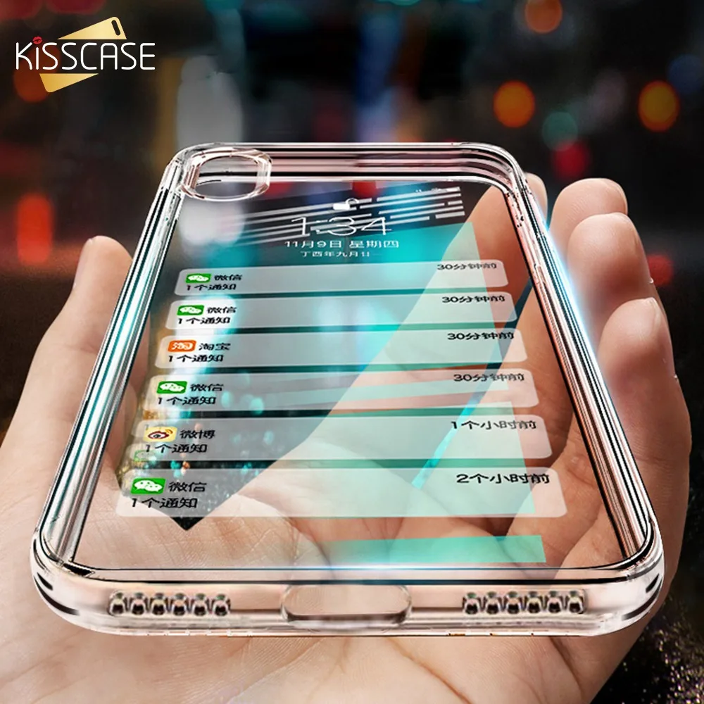 New KISSCASE Прозрачный чехол для iPhone 5 5S SE 6 S 7 8 задняя крышка ультра тонкие мягкие