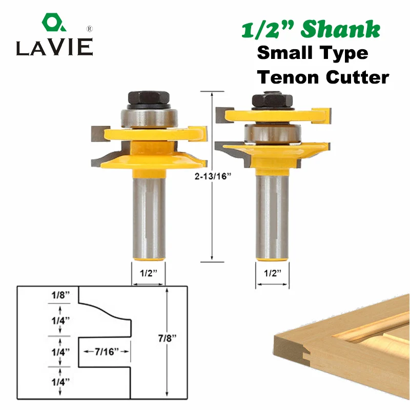 LAVIE 2pcs 12mm 1/2 Shank Door Panel Cabinet Tenon Router Bit Set Milling Cutter For Woodworking Cutter Cutting Wood Tools 03015
LAVIE 2pcs 12mm 1/2 Shank Door Panel Cabinet Tenon Router Bit Set Milling Cutter For Woodworking Cutter Cutting Wood Tools 03015