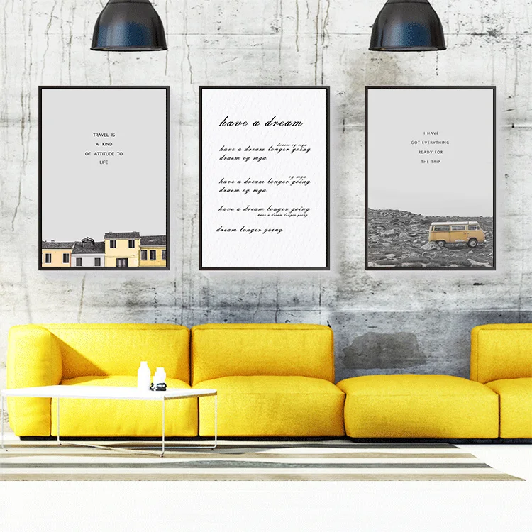 

Modern Posters And Prints Cactus Bus Landscape Wall Art Canvas Painting Love Quote Decorative Pictures Nordic Poster Living Room