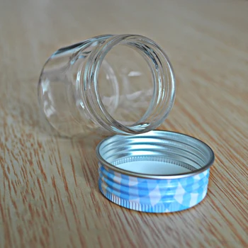 Size 47*50*34mm Capacity 50ml Glass Bottle With Blue Plaid Small Transparent Mini Empty Glass Vlals Jars 1pc/lot
Size 47*50*34mm Capacity 50ml Glass Bottle With Blue Plaid Small Transparent Mini Empty Glass Vlals Jars 1pc/lot
