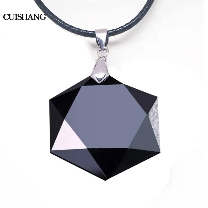CSJ Black Obsidian Star of David Pendant Necklace Sterling 925 Silver with Obsidian Jade Fine Jewelry for Man and Women Gift
CSJ Black Obsidian Star of David Pendant Necklace Sterling 925 Silver with Obsidian Jade Fine Jewelry for Man and Women Gift