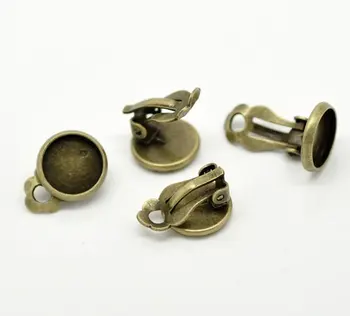 Free shipping!!! 100 pairs Bronze Tone Round Cabochon Settings Earring Clips 16x14mm(Fit 12mm),earrings Post
Free shipping!!! 100 pairs Bronze Tone Round Cabochon Settings Earring Clips 16x14mm(Fit 12mm),earrings Post