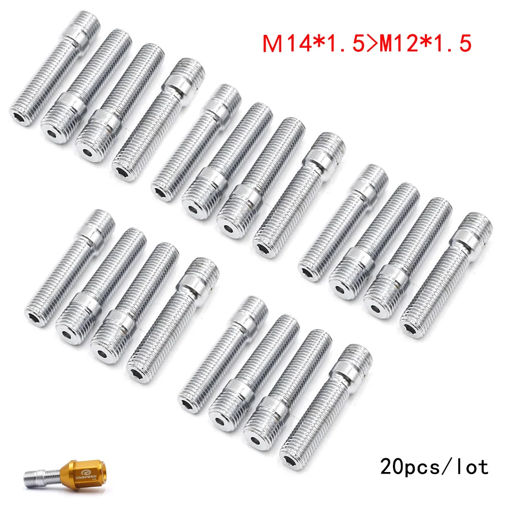 CNSPEED 20PCS 58MM Racing Car M14x1.5 TO M12x1.5 Car Wheel Stud Conversion Tall Lug Bolts To Studs car-styling XS101107
CNSPEED 20PCS 58MM Racing Car M14x1.5 TO M12x1.5 Car Wheel Stud Conversion Tall Lug Bolts To Studs car-styling XS101107