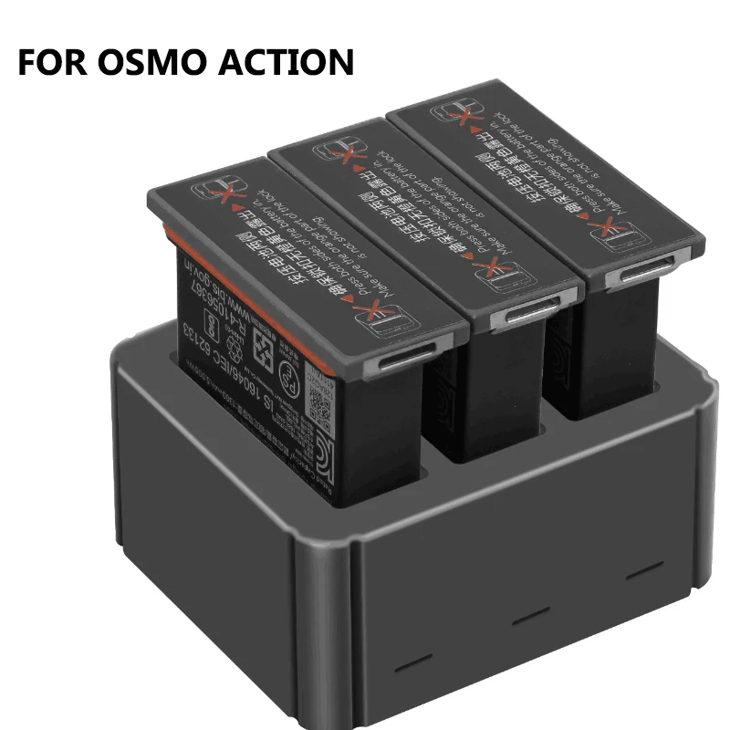 3 в 1 зарядное устройство OSMO ACTION концентратор комплект для зарядки DJI аксессуары