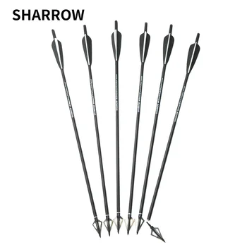 3pcs 22 inch Carbon Material Archery Crossbow Arrow With Shooting Professional Accessory Black-white Feather And Black Arrowhead
3pcs 22 inch Carbon Material Archery Crossbow Arrow With Shooting Professional Accessory Black-white Feather And Black Arrowhead
