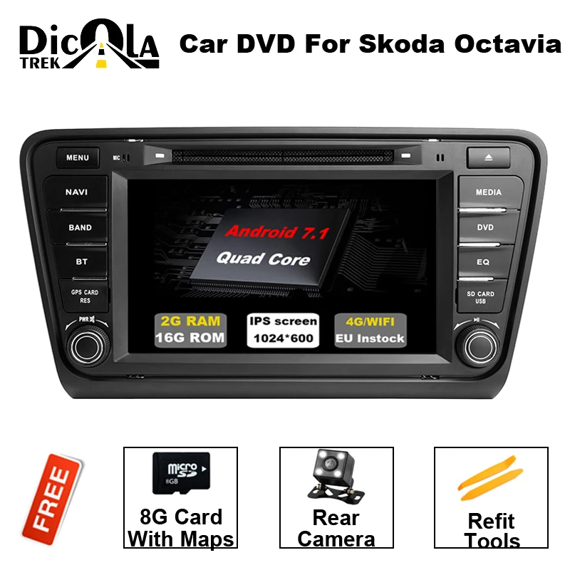 8 inch 1024*600 Car DVD Player For Skoda Octavia 2014 2015 A7 Quad Core Android 7.1 GPS Navigation Radio Multimedia Support DAB+
8 inch 1024*600 Car DVD Player For Skoda Octavia 2014 2015 A7 Quad Core Android 7.1 GPS Navigation Radio Multimedia Support DAB+