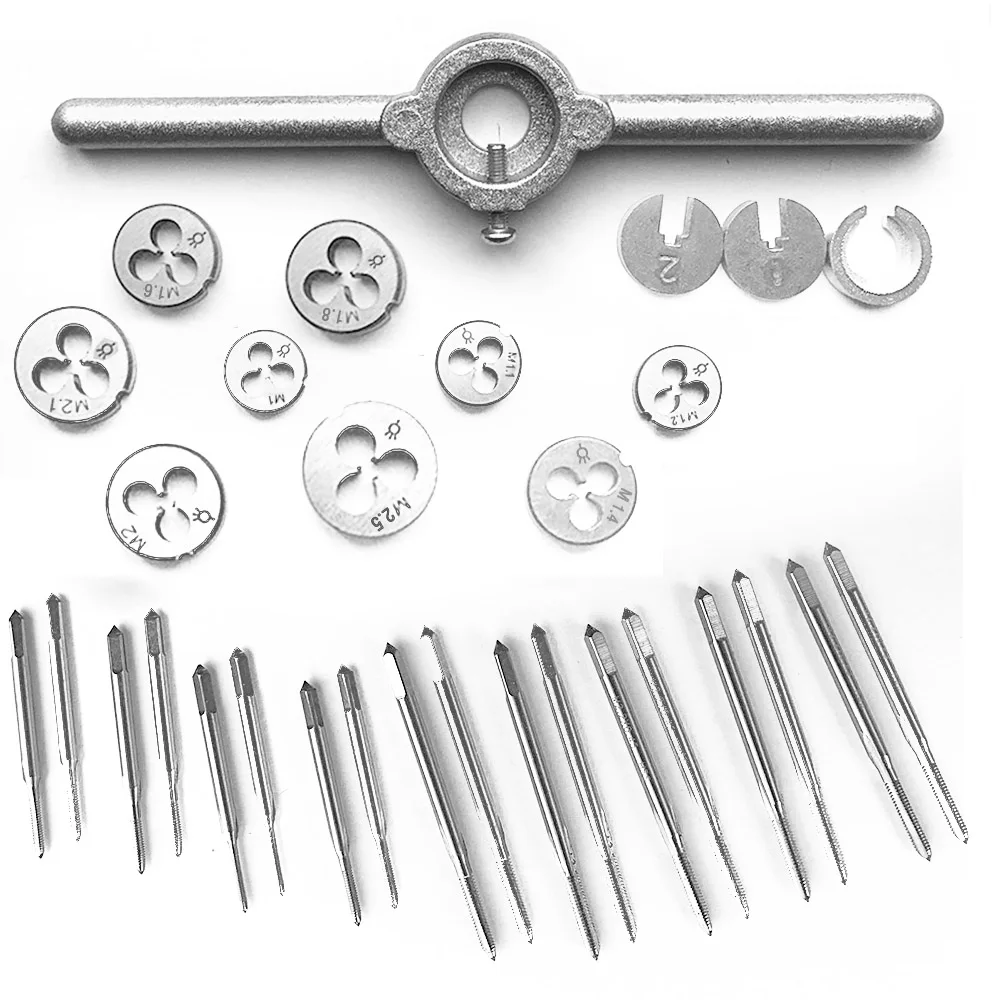 31pcs Mini Metric Tap Die Thread Wire Set HSS Model Making Watchmaker Manual Carving Tools W/Ring Wrench
31pcs Mini Metric Tap Die Thread Wire Set HSS Model Making Watchmaker Manual Carving Tools W/Ring Wrench