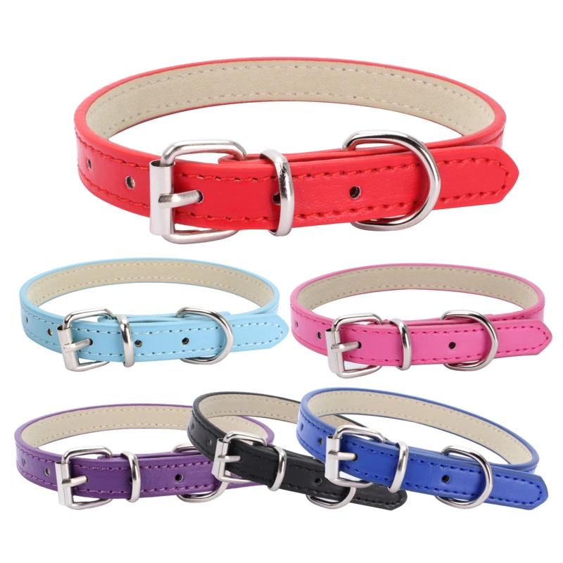 PU Leather Solid Soft Colorful Pet Dog Collar For Small Medium Large Dogs Neck Strap Adjustable Safe Puppy Kitten Cats Collar
PU Leather Solid Soft Colorful Pet Dog Collar For Small Medium Large Dogs Neck Strap Adjustable Safe Puppy Kitten Cats Collar
