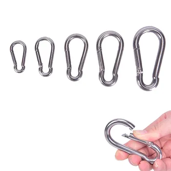 1pc 5types 304 Stainless Steel Spring Carabiner Multi Tool Rock Climbing Accessories Snap Hook Keychain Quick Link Lock Buckle
1pc 5types 304 Stainless Steel Spring Carabiner Multi Tool Rock Climbing Accessories Snap Hook Keychain Quick Link Lock Buckle