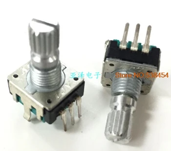5PCS High quality EC12 metal handle digital encoder with switch 24 positioning with threaded serrated shaft length 15MM
5PCS High quality EC12 metal handle digital encoder with switch 24 positioning with threaded serrated shaft length 15MM