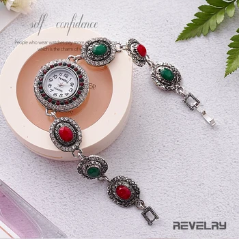 REVELRY Fashion Vintage Women Dress Watches Colorful Crystal Women Bracelet Watch Wristwatch Casual Gift Dress Clock Watches
REVELRY Fashion Vintage Women Dress Watches Colorful Crystal Women Bracelet Watch Wristwatch Casual Gift Dress Clock Watches