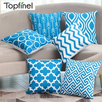 Topfinel Modern Geometric Decorative Cushion Covers Cotton Linen Throw Pillows for Sofa Couch Chair Seat Bed Teal Color 45x45cm
Topfinel Modern Geometric Decorative Cushion Covers Cotton Linen Throw Pillows for Sofa Couch Chair Seat Bed Teal Color 45x45cm