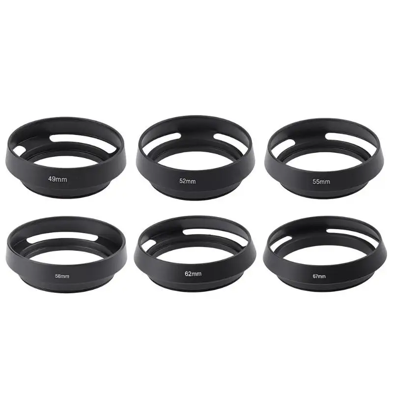 1Pcs Black Metal Vented Curved Lens Hood DSLR Camera Mount for Leica Canon Nikon 49 52 55 58 62 67 mm Lens Adapter High Quality
1Pcs Black Metal Vented Curved Lens Hood DSLR Camera Mount for Leica Canon Nikon 49 52 55 58 62 67 mm Lens Adapter High Quality