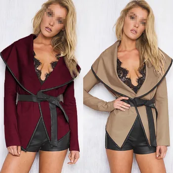 Women Coat Fashion Ladies Retro Solid Sashes Bow Bomber Jacket Casual Coat Autumn Outwear Women Clothes Two Color Plus Size XXL
Women Coat Fashion Ladies Retro Solid Sashes Bow Bomber Jacket Casual Coat Autumn Outwear Women Clothes Two Color Plus Size XXL