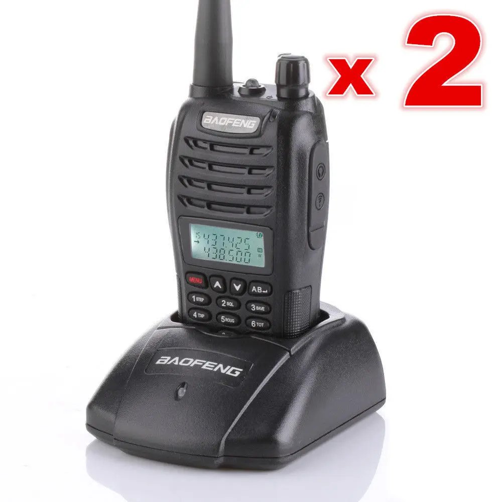 

2PCS BAOFENG UV-B6 VHF/UHF 136-174/400-470MHz Dual Band Radio Walkie Talkies NEW