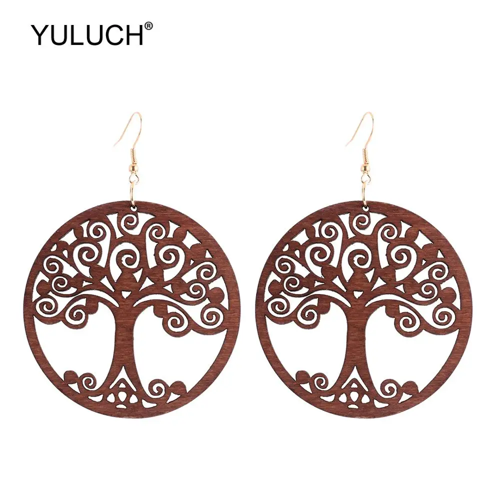 YULUCH Ethnic Black Red Pendant Earrings For Women Round Brown Hollow Life Tree Statement Earrings Big Hanging Jewelry For Party
YULUCH Ethnic Black Red Pendant Earrings For Women Round Brown Hollow Life Tree Statement Earrings Big Hanging Jewelry For Party