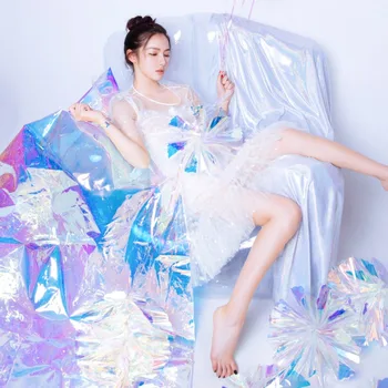 iridescent PVC bag material 0.1mm thickness waterproof background for web celebrity photograph needs
iridescent PVC bag material 0.1mm thickness waterproof background for web celebrity photograph needs