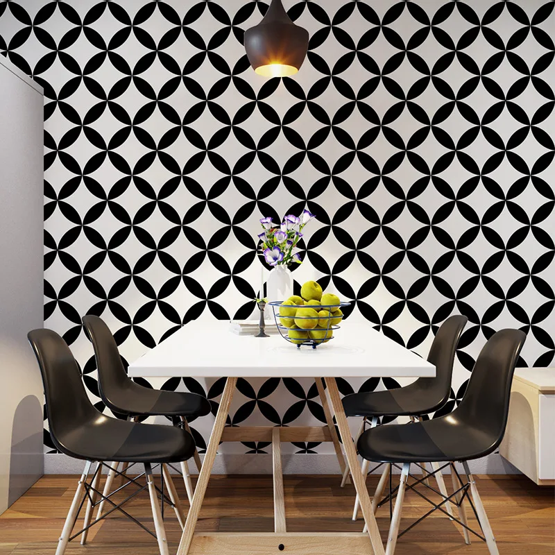 Современная модная Геометрическая черно-белая текстура обои для гостиной