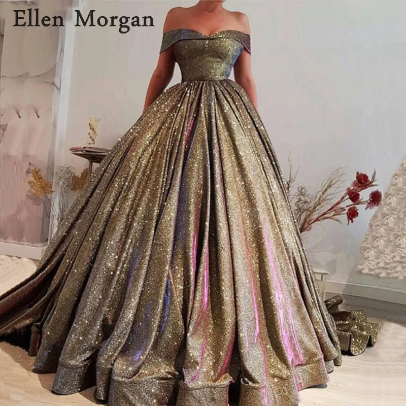 Elegant Glitter Ball Gowns Prom Dresses with Sweetheart Neck Lace up Floor Length Off Shoulder Custom Made Party Gowns 2019
Elegant Glitter Ball Gowns Prom Dresses with Sweetheart Neck Lace up Floor Length Off Shoulder Custom Made Party Gowns 2019