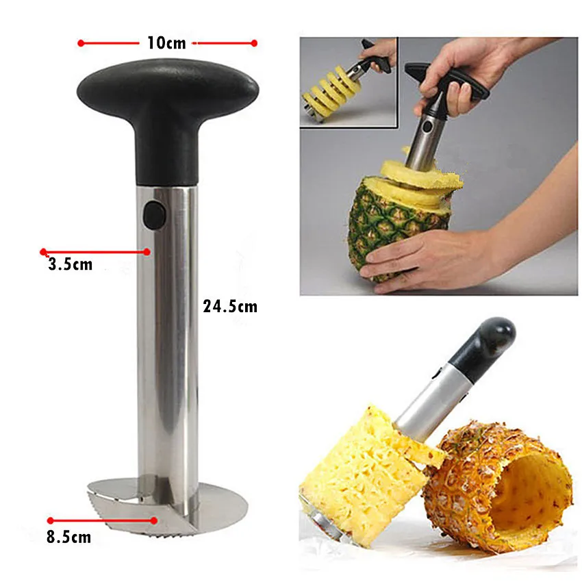 Useful Fruit Pineapple Peeler Corer Slicers Cutter Kitchen Tools Easy Pineapple Peeling Melon Knife Fruit Salad Home Accessories
Useful Fruit Pineapple Peeler Corer Slicers Cutter Kitchen Tools Easy Pineapple Peeling Melon Knife Fruit Salad Home Accessories