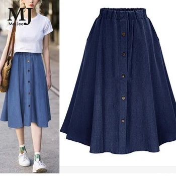 MaiJee 3XL Big Size Denim Skirts Womens Long Skirt Saia Midi Vintage Faldas Mujer Jupe Longue Saia Feminina Plus Denim Skirt
MaiJee 3XL Big Size Denim Skirts Womens Long Skirt Saia Midi Vintage Faldas Mujer Jupe Longue Saia Feminina Plus Denim Skirt