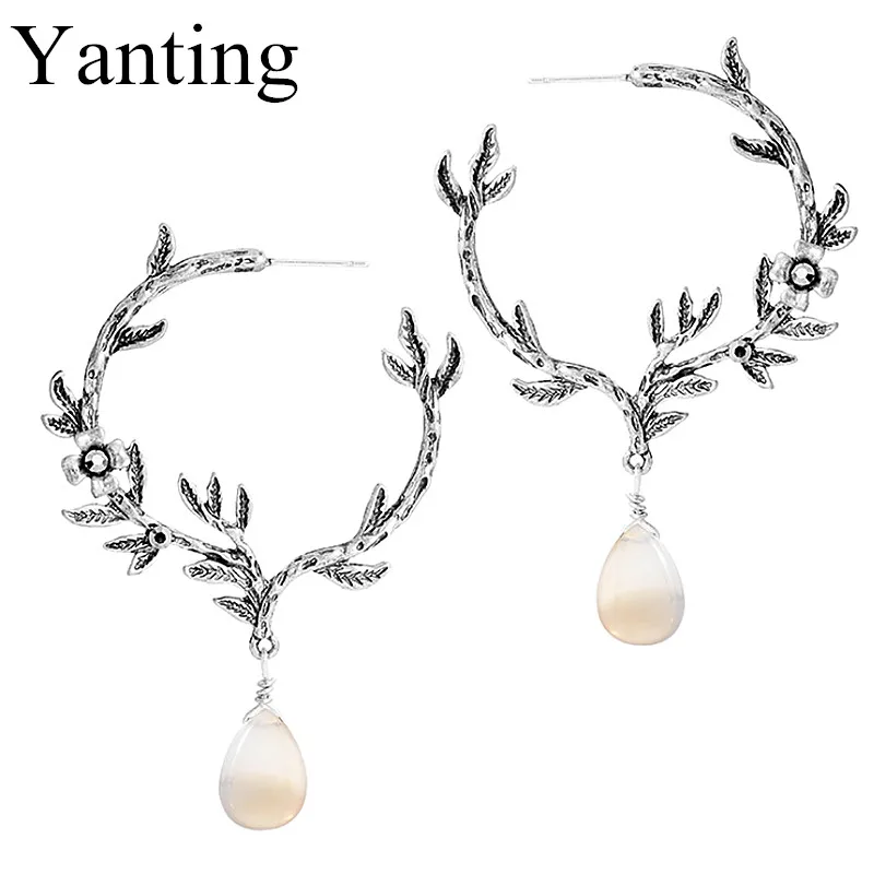 Yanting vintage earring ethnic flower earrings for women ancient silver color water drop stone statement earrings party jewelry
Yanting vintage earring ethnic flower earrings for women ancient silver color water drop stone statement earrings party jewelry